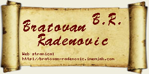 Bratovan Radenović vizit kartica